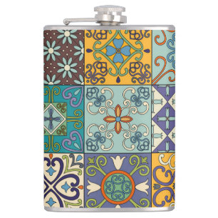 Petaca Diseño de mosaicos de talavera portuguesa