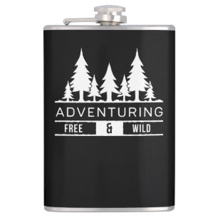 Petaca Diseño de Naturaleza Libre y Salvaje Bosque de Pin