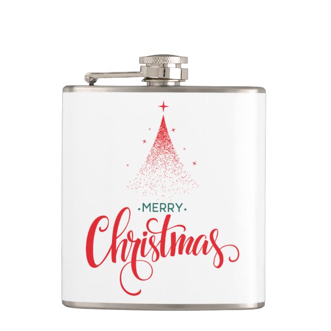 Petaca Diseño de navidades con estrellas (Anverso)