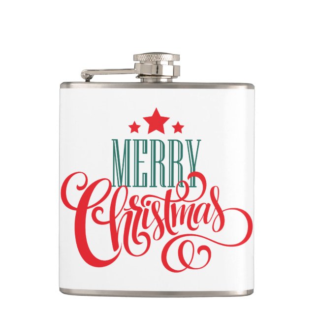 Petaca Diseño de navidades y estrellas (Anverso)