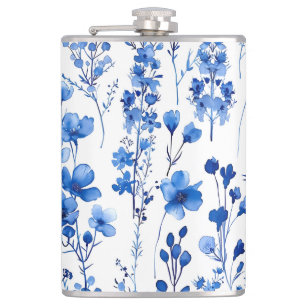 Petaca Diseño de patrón de flores silvestres de papel fra