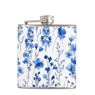 Petaca Diseño de patrón de flores silvestres de papel fra