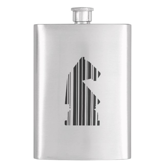 Petaca Diseño de patrón de piezas de ajedrez para CÓDIGO  (Anverso)
