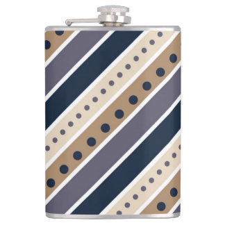 Petaca Diseño de patrones a rayas Vinyl Wrapped Flask