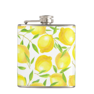 Petaca Diseño de patrones de lémones y hojas