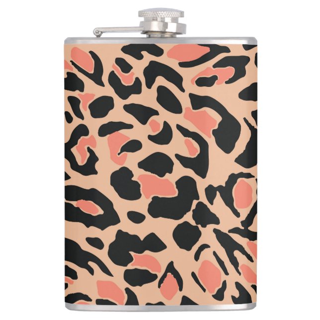 Petaca Diseño de patrones de leopardo de época (Anverso)