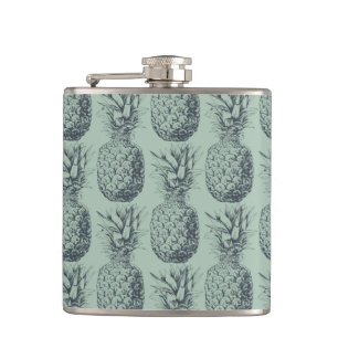 Petaca Diseño de patrones de piña y fruta tropical