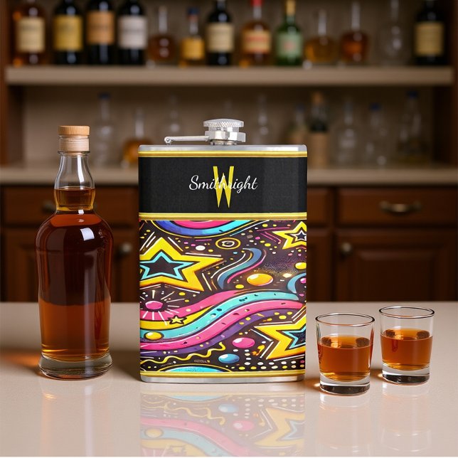 Petaca Diseño de Starry Swirl colorido (Subido por el creador)