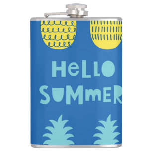 Petaca Diseño de tarjeta de vinos Fun Pineapple Vintage