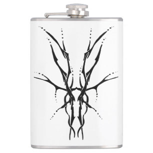 Petaca Diseño de tatuaje tribal de cráneo de ciervo - bla