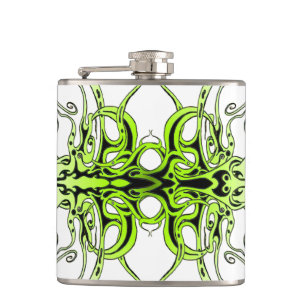 Petaca Diseño de tatuaje tribal Personalizado verde