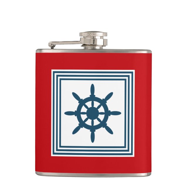 Petaca Diseño de temática náutica (Anverso)
