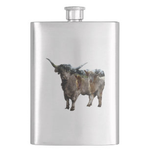 Petaca Diseño de vacas de montaña, máscara de cadera clás