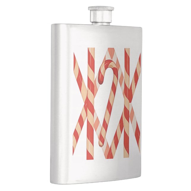 Petaca Diseño de vector de bastón de caramelo rojo blanco (Derecha)