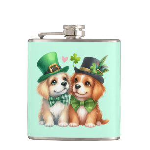Petaca Diseño del Día de San Patricio de Perros Lindos-67