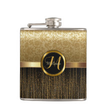 Diseño del patrón dorado del monograma superior