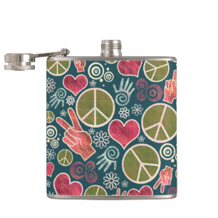 Petaca Diseño del Rótulo del pacifismo del inconformist