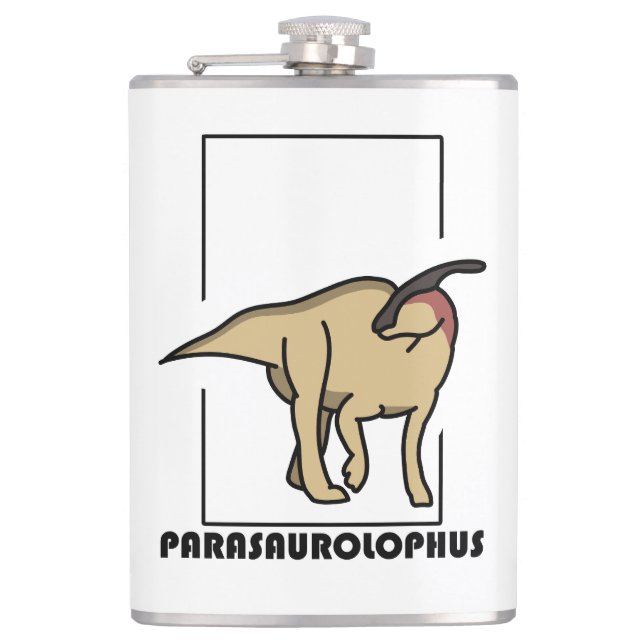 Petaca diseño dinosaurio Parasaurolophus (Anverso)