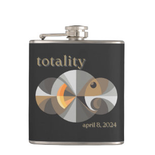 Petaca Diseño divertido de Eclipse Solar Total 2024. Tota