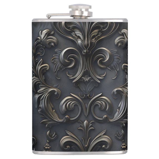 Petaca Diseño elegante de decoración gótica (Anverso)