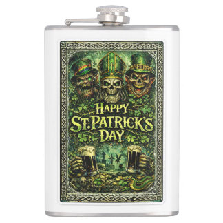 Petaca Diseño espeluznante y oscuro del día de San Patric