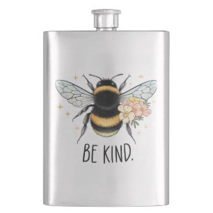 Petaca Diseño Floral Amable Abeja Lindo Inspirador
