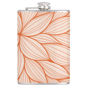 Petaca Diseño floral anaranjado