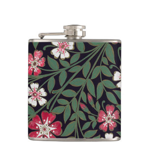 Petaca Diseño floral de J. Owen, 1863