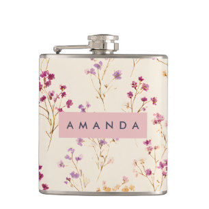 Petaca Diseño floral elegante y personalizado