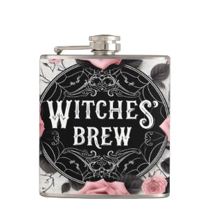Petaca Diseño floral gótico de las brujas