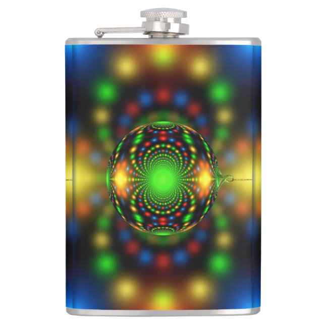 Petaca Diseño fractal de adorno navideño-29440 (Anverso)