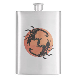 Petaca Diseño gráfico tribal de escorpión