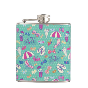 Petaca Diseño Hermoso Con Elementos De Verano