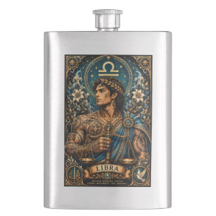 Petaca Diseño masculino celestial de Libra del zodiaco