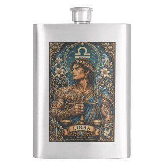 Petaca Diseño masculino celestial de Libra del zodiaco