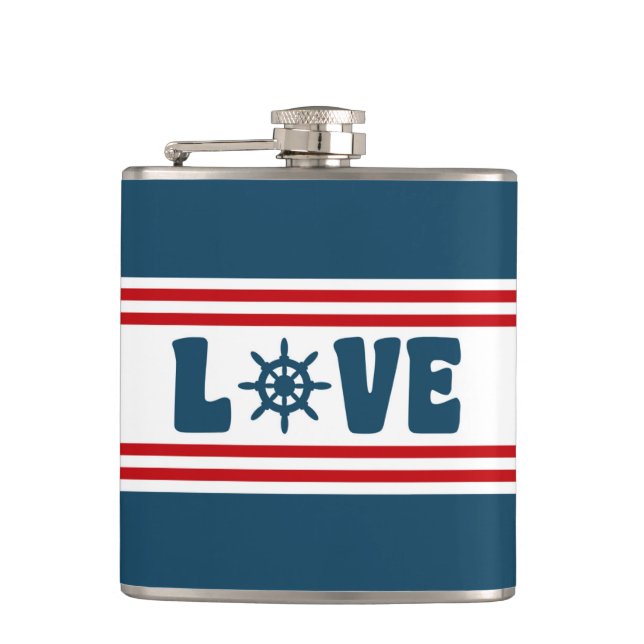 Petaca Diseño náutico de amor (Anverso)