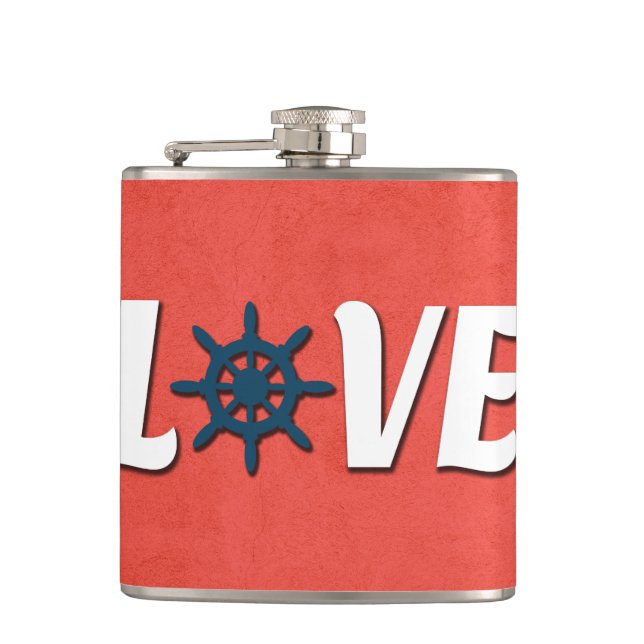 Petaca Diseño náutico de amor (Anverso)