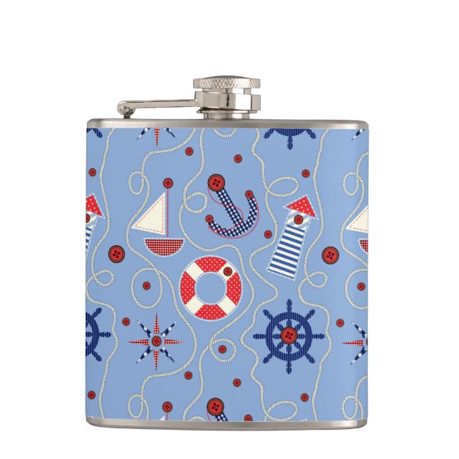 Petaca Diseño náutico del remiendo (Anverso)