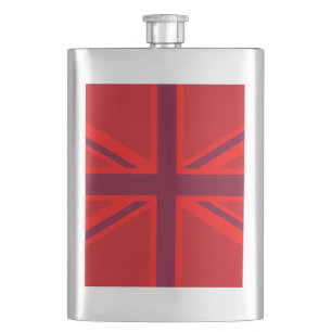 Petaca Diseño rojo de Union Jack del acento