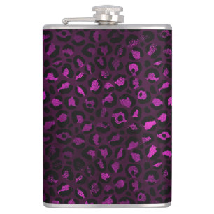 Petaca Diseño serie Leopardo morado y dorado 5