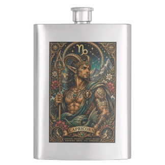 Petaca Diseño zodiacal masculino celestial Capricornio