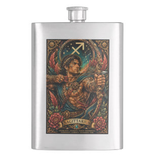 Petaca Diseño zodiacal masculino celestial Sagitario
