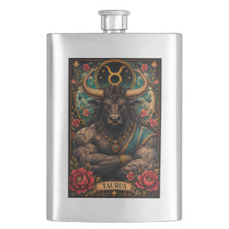 Petaca diseño zodiacal masculino celestial Tauro