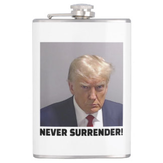 Petaca Disparo a Donald J Trump Mug - Nunca rendirse a un