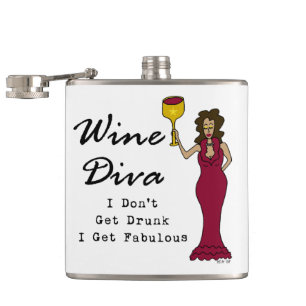 Petaca Diva del vino "que no consigo bebido, consigo