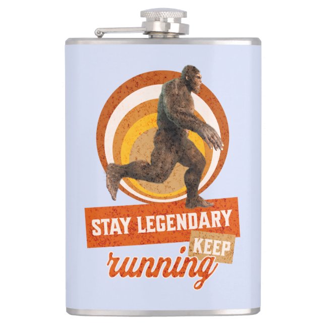 Petaca Divertida Motivación para Correr de Bigfoot (Anverso)