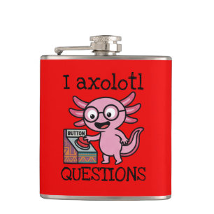 Petaca Divertidas preguntas de axolotl azteca Oh No botón