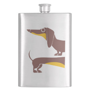 Petaca Divertido dachshund lindo para padres de perros la