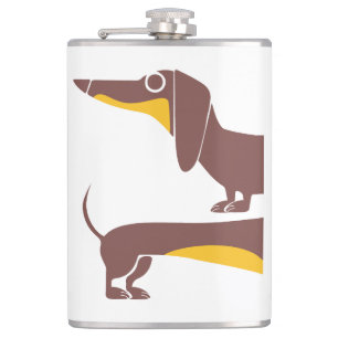 Petaca Divertido dachshund lindo para padres de perros la
