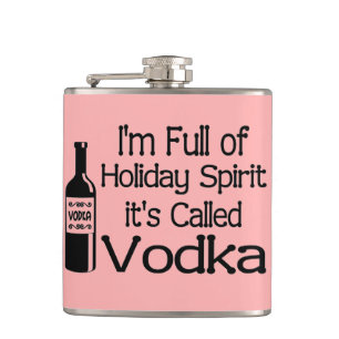 Petaca Divertido Lleno de Espíritu de Navidad Vodka